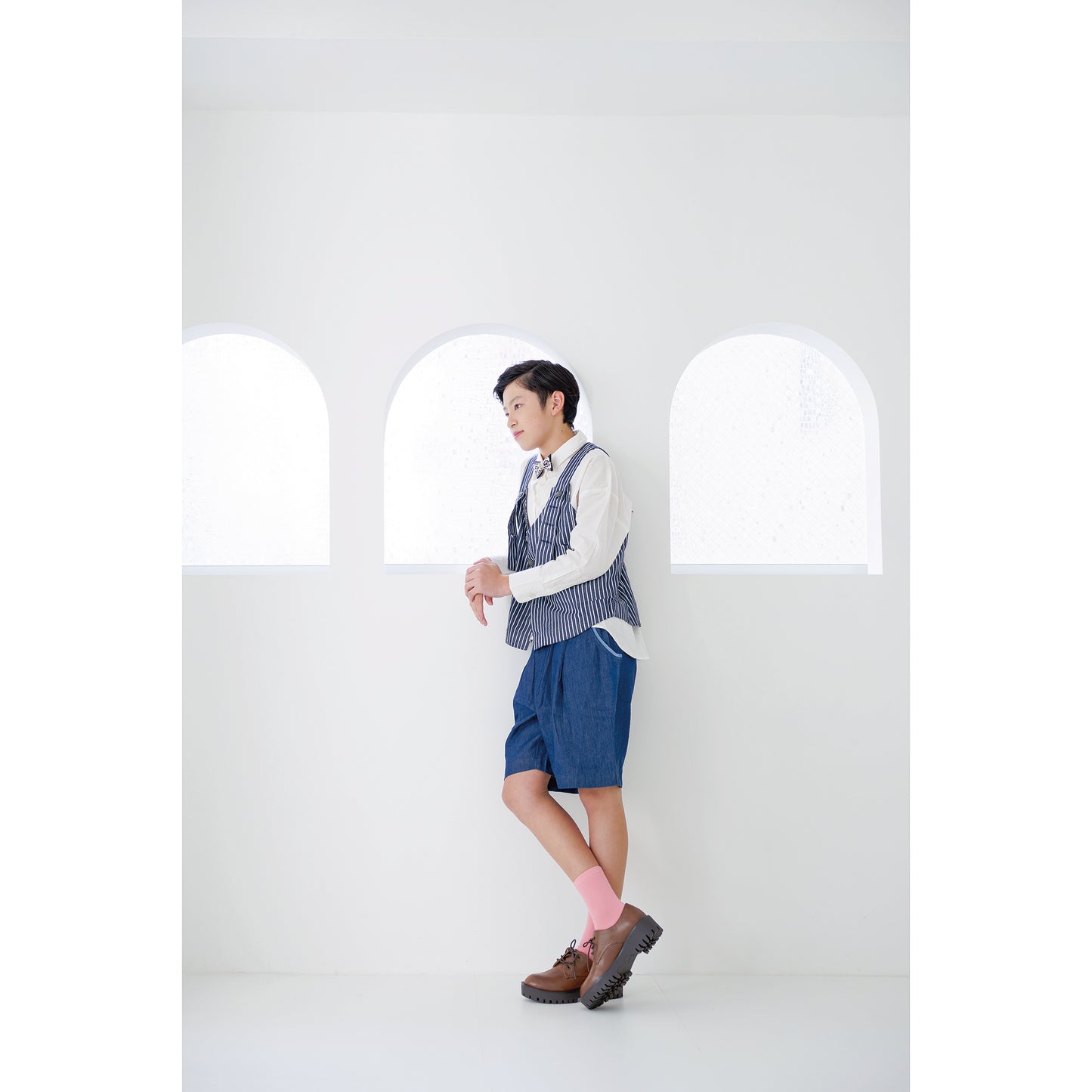 グレートポッケ型デニムショートパンツ