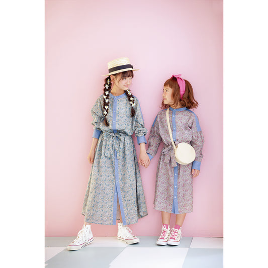 ヴィンテージ風花柄ワンピ